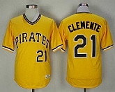 Pittsburgh Pirates #21 Roberto Clemente Gold Alternate 1971 Jersey,baseball caps,new era cap wholesale,wholesale hats